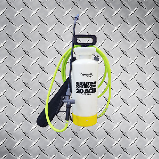 2-Gallon Hand Pump Acid Sprayer with 12-Foot Flex Hose for Precision Application Acid Sprayer, Pump up sprayer