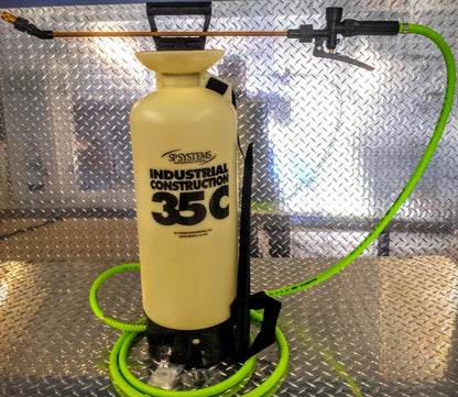 Pump up sprayer, cement remover, silicone wax treatment
